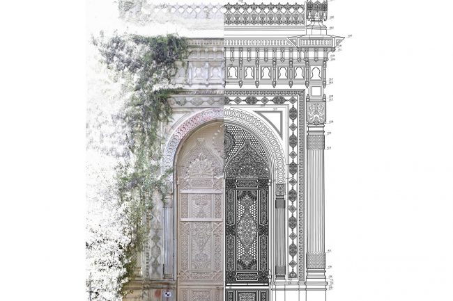 detailed facade drawing